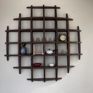 Wall hanging ornaments wooden rack to store items
